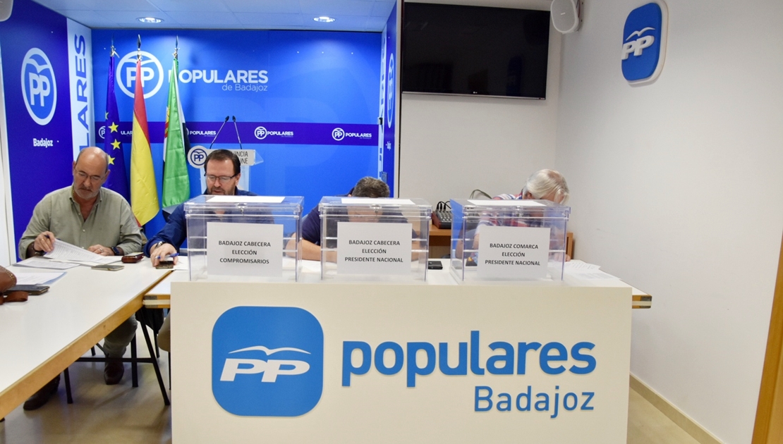 1.626 afiliados extremeños participan en las primarias del PP