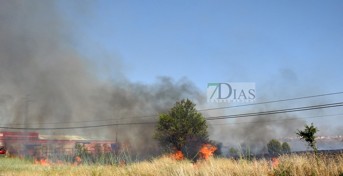 El fuego calcina una antigua discoteca de la Carretera de Olivenza