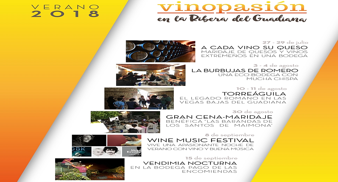 Vinopasión en la ribera del Guadiana hasta el 15 de septiembre