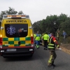 Una persona atrapada en un accidente en la carretera al Cementerio en Badajoz