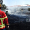 Un incendio en la frontera calcina 150 hectáreas (Badajoz)