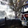 Un incendio en la frontera calcina 150 hectáreas (Badajoz)