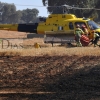 Un incendio en la frontera calcina 150 hectáreas (Badajoz)