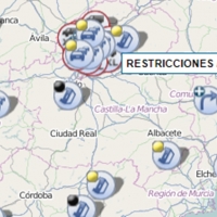 Retenciones de tráfico en la autovía A-5