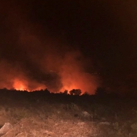 Incendio en la Sierra de Fuente del Maestre (Badajoz)