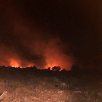 Incendio en la Sierra de Fuente del Maestre (Badajoz)