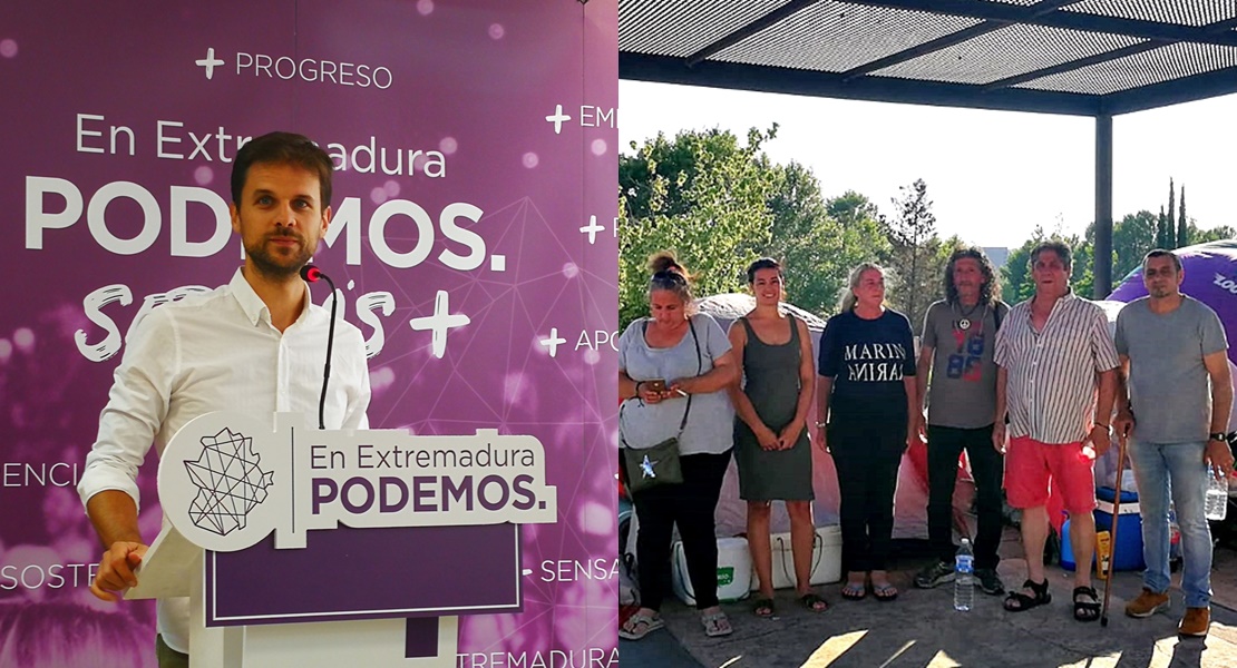 Jaén exige una solución para las familias que acampan frente a la casa de Vara