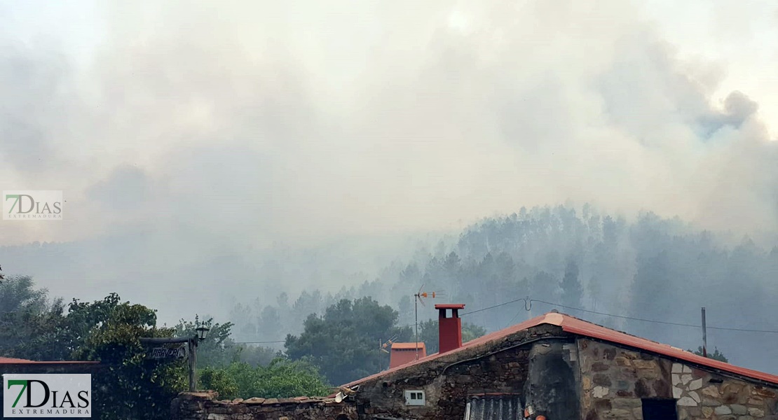 Imágenes en exclusiva del grave incendio forestal declarado en la Sierra de Jola