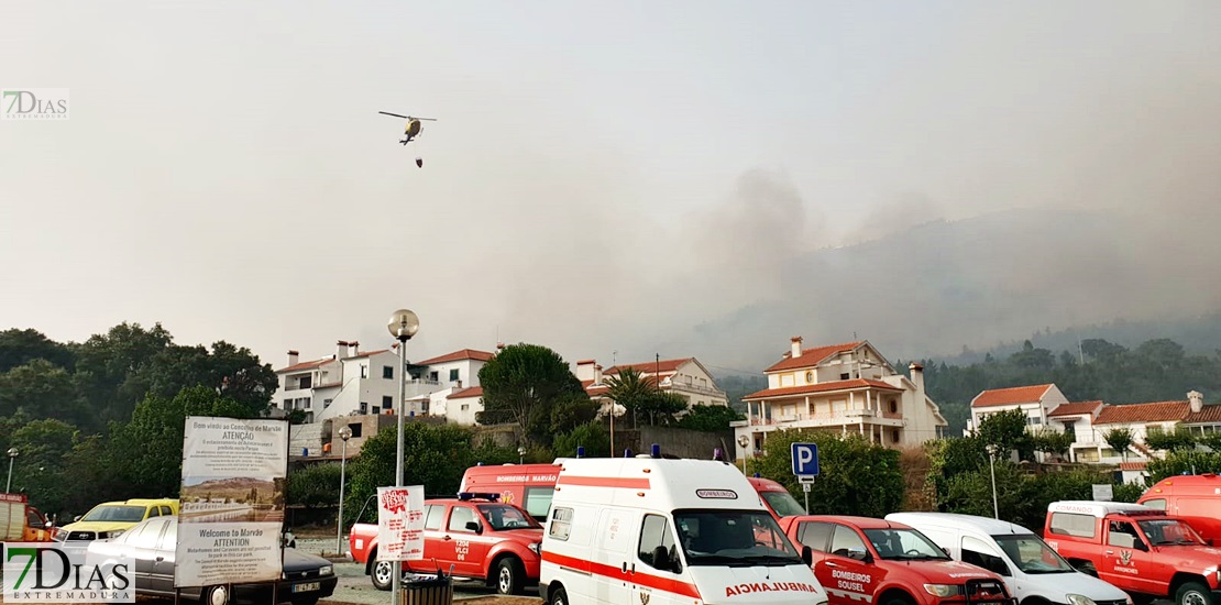 Activo un incendio en Marvão, cerca de la frontera española