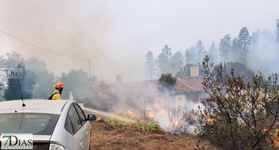 Imágenes en exclusiva del grave incendio forestal declarado en la Sierra de Jola