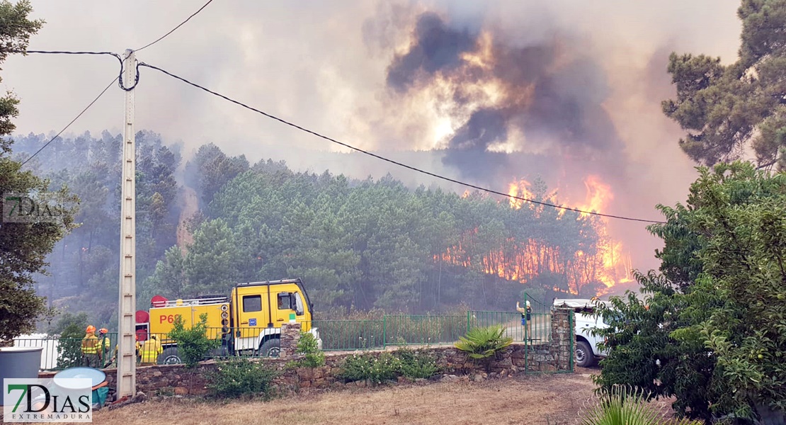 Imágenes en exclusiva del grave incendio forestal declarado en la Sierra de Jola