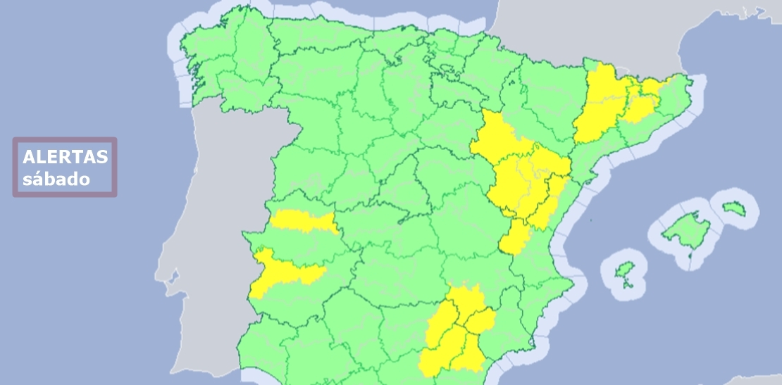 Vegas del Guadiana, Tajo y Alagón en alerta amarilla el sábado por altas temperaturas