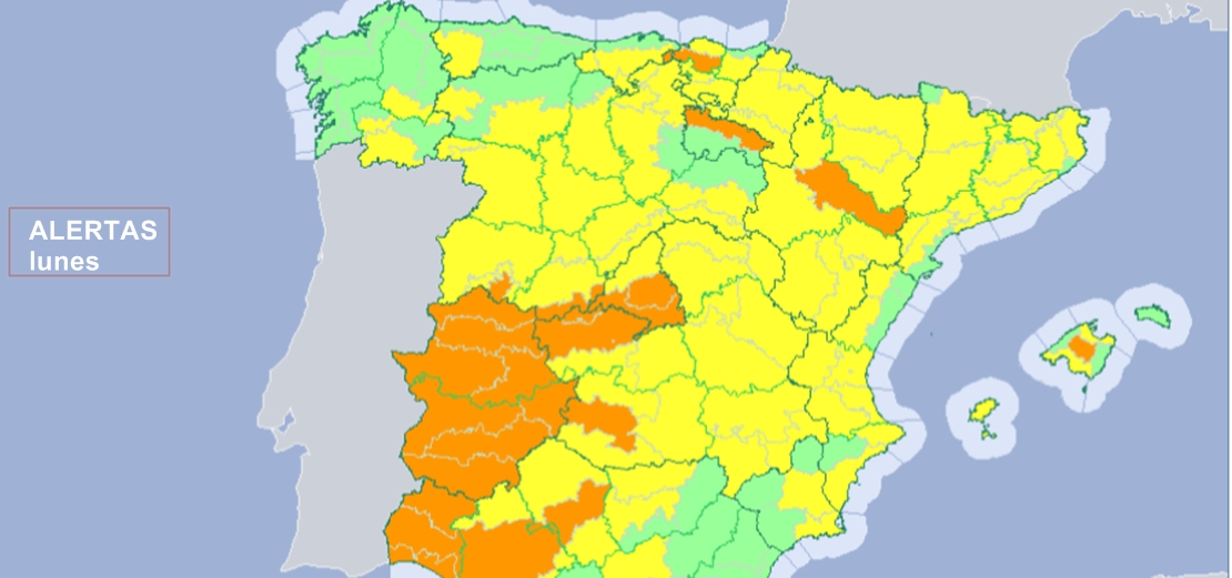 Extremadura no abandona las altas temperaturas
