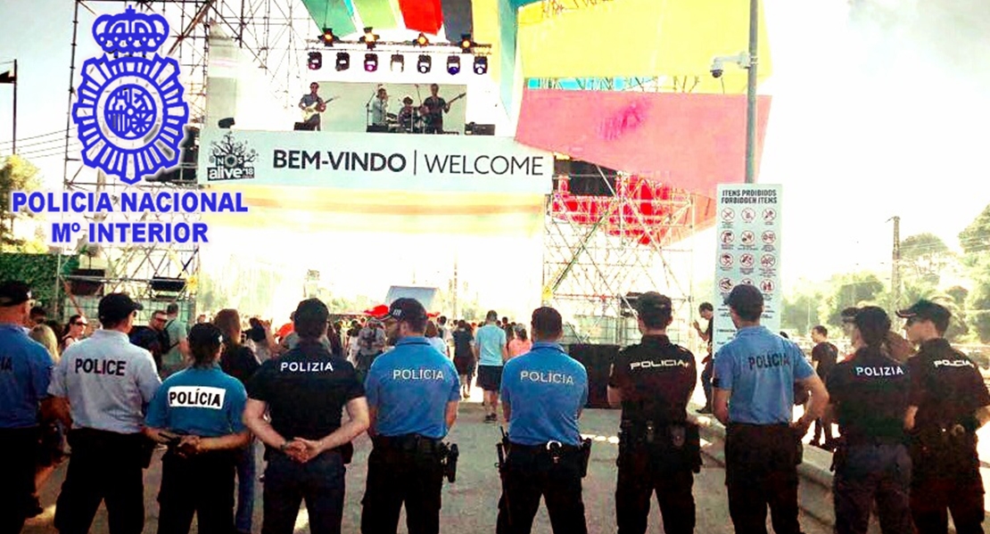 Policías extremeños participan en el festival musical ‘NOS ALIVE’ en Lisboa
