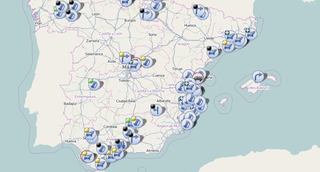 Situación condicionada en la circulación por la autovía A-5