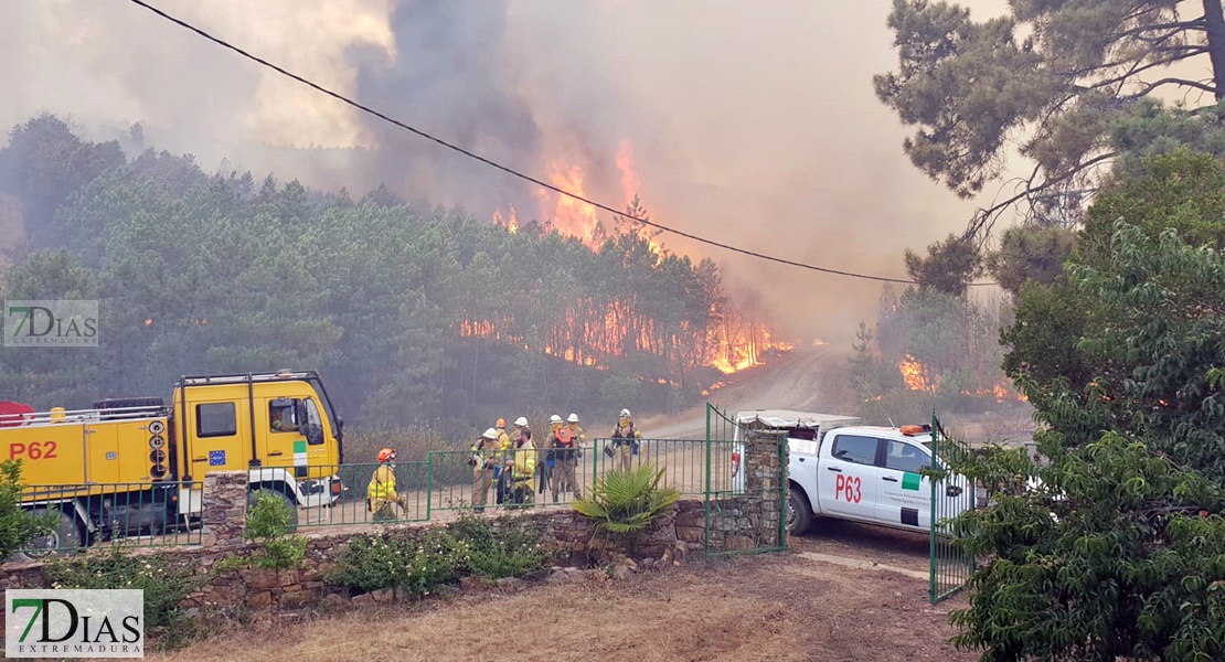 Imágenes en exclusiva del grave incendio forestal declarado en la Sierra de Jola