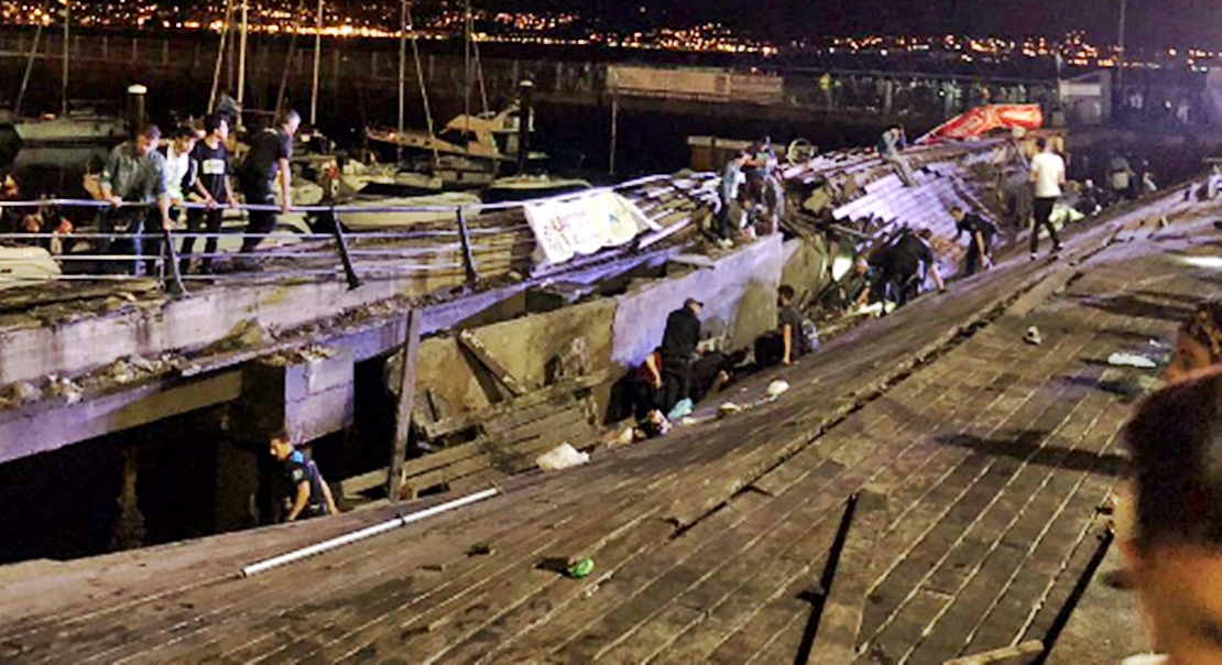 Más de 260 heridos tras hundirse el suelo en un festival de Vigo