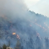 Imágenes en exclusiva del grave incendio forestal declarado en la Sierra de Jola