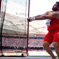 Javier Cienfuegos, Oro en el Campeonato Iberoamericano en lanzamiento de martillo