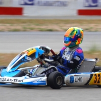Un lance de carrera obliga a Luis Belloso a abandonar en el Campeonato de Europa de Karting