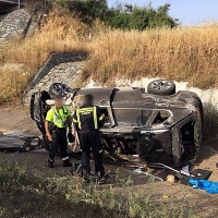 Ocho personas, entre ellas cuatro menores, heridas en un accidente de tráfico