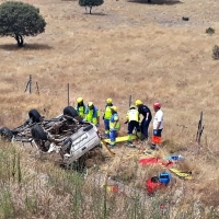 Dos hermanos (fallecido y herido) en un accidente en la provincia de Badajoz