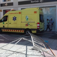 Accidente laboral en el centro de la ciudad de Badajoz