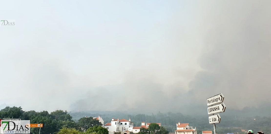 Activo un incendio en Marvão, cerca de la frontera española