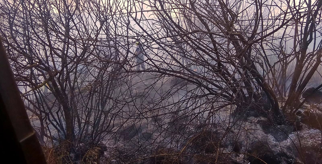 Incendio forestal en la comarca de Zafra Río-Bodión