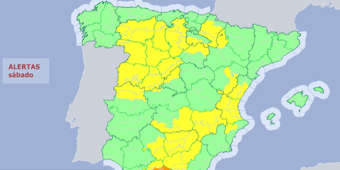 Alerta amarilla por lluvias y tormentas en el norte de Extremadura y ríos Tajo y Alagón