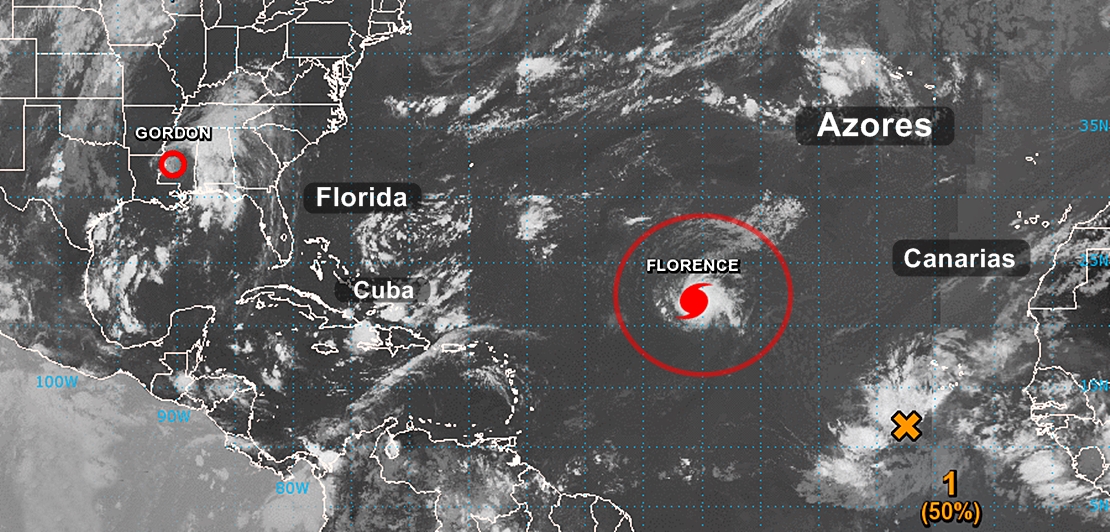 Florence, primer gran huracán de la temporada, en medio del Atlántico