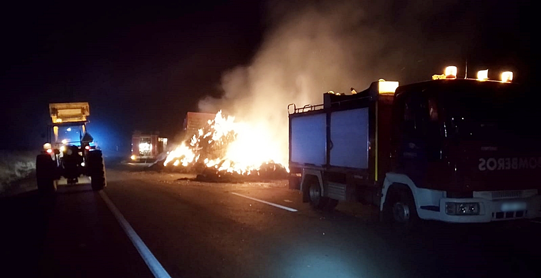 Se incendia otro camión, esta vez en la Nacional 432