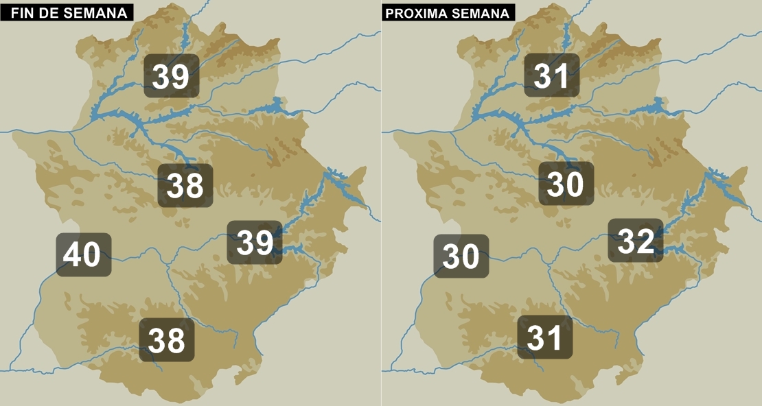 Las temperaturas pegarán un brusco bajón de unos 10 grados