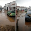 Una tromba de agua inunda el pueblo pacense de La Morera