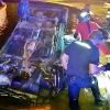 Imágenes del accidente ocurrido en una rotonda de Badajoz esta madrugada