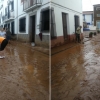Una tromba de agua inunda el pueblo pacense de La Morera