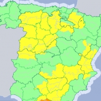 Alerta amarilla por lluvias y tormentas en el norte de Extremadura, ríos Tajo y Alagón