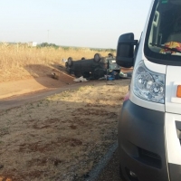 Un fallecido y cinco heridos en un accidente en la Vía de la Plata (Almendralejo)