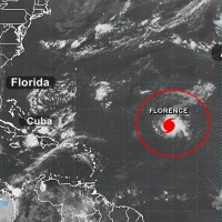 Florence, primer gran huracán de la temporada, en medio del Atlántico