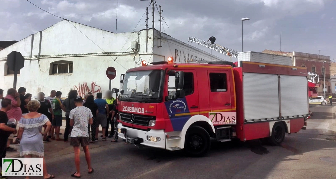 Incendio en una panadería de Almendralejo