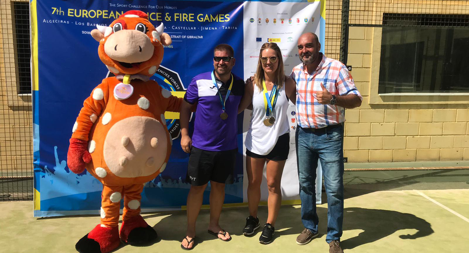 Los policías y bomberos extremeños consiguen un gran botín en el Campeonato de Europa de Pádel