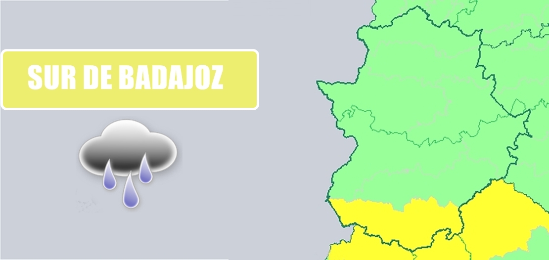 JUEVES: La mitad sur de la provincia de Badajoz en aviso amarillo