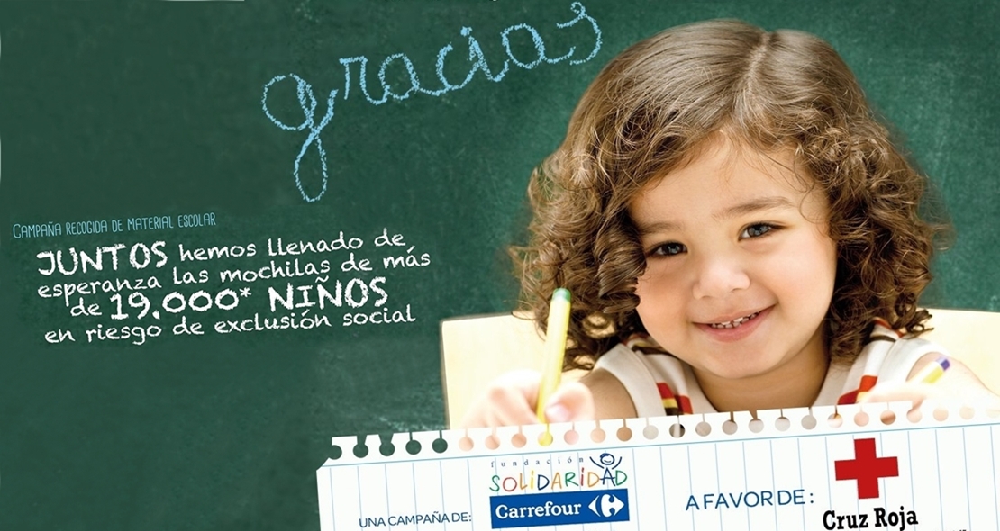 Carrefour entrega a Cruz Roja material escolar para los extremeños desfavorecidos