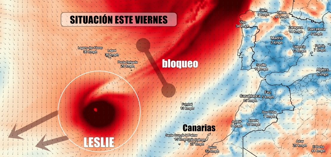 Los modelos dicen que Leslie dará la vuelta antes de llegar a la península