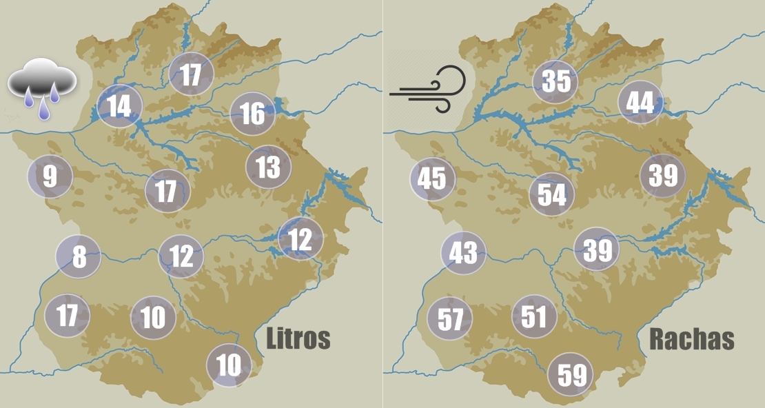 Los datos que deja esta jornada lluviosa