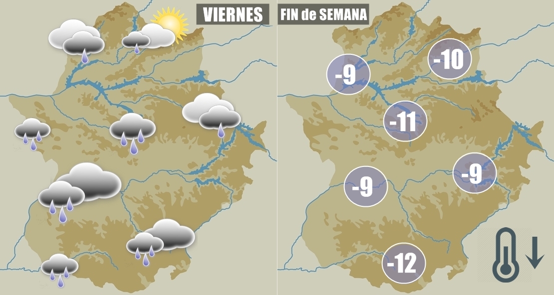 El viernes volverá la lluvia y el fin de semana bajón térmico