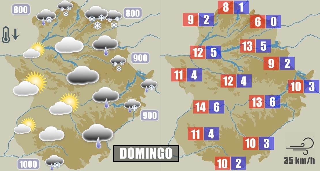 DOMINGO: La nieve se adelanta en las montañas de la región