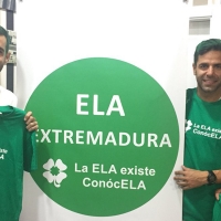 El CD. Badajoz se tiñe de verde por la ELA
