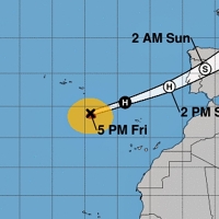 El Centro Nacional de Huracanes pronostica que Leslie romperá en la zona de Lisboa