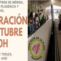 Manifestaciones en Plasencia, Navalmoral, Cáceres, Mérida y Badajoz por el tren